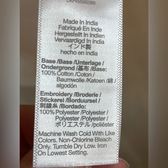 MADEWELL White Embroidered Cotton Button Down Shirt Top XS/S Women’s - Picture 10 of 14